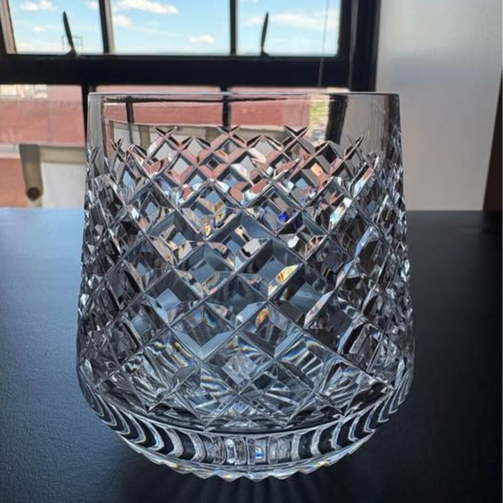 Waterford Crystal - 6 Alana Roly Poly Rocks Old Fashioned Glasses - Sold as Set